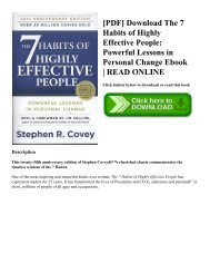 [PDF] Download The 7 Habits of Highly Effective People Powerful Lessons in Personal Change Ebook  READ ONLINE