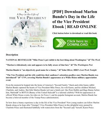 [PDF] Download Marlon Bundo&#039;s Day in the Life of the Vice President Ebook  READ ONLINE