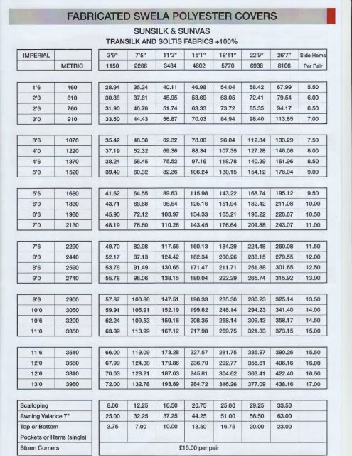 PRICE GUIDE 2018