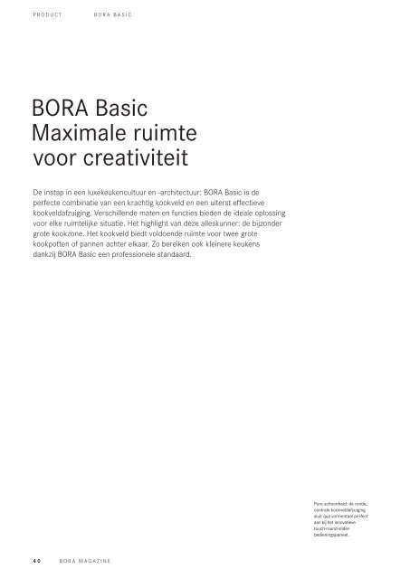 BORA Magazin 01|2018 – Dutch