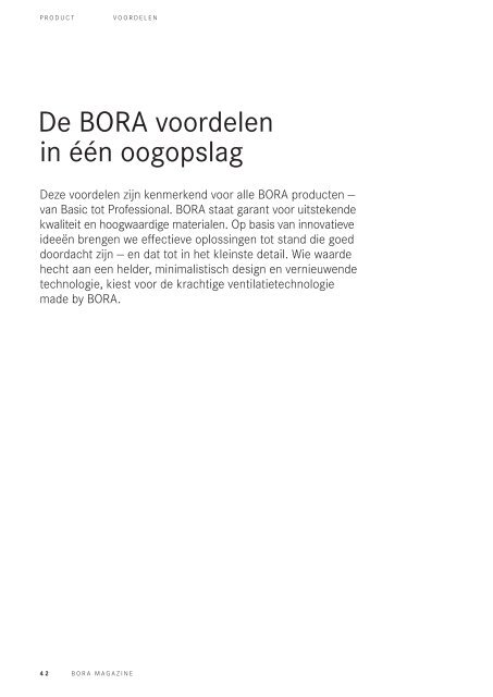 BORA Magazin 01|2018 – Dutch