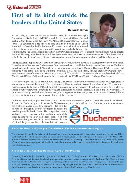 MDF Magazine Newsletter Issue 55 April 2018