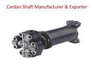 Cardan Shaft Manufacturer & Exporter | Jaypee Drives 