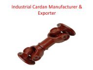 Industrial Cardan Shaft Manufacturer & Exporter | Jaypee Drives