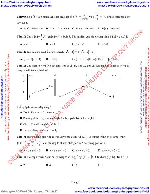 Bộ đề thi thử THPT QG 2018 Các môn TOÁN - LÍ - HÓA Các trường THPT Cả nước CÓ HƯỚNG DẪN GIẢI (Lần 11) [DC18042018]