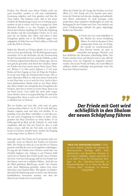 Timotheus Magazin #4 - Friede