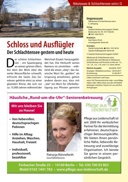 Nikolassee & Schlachtensee extra APR/MAI 2017