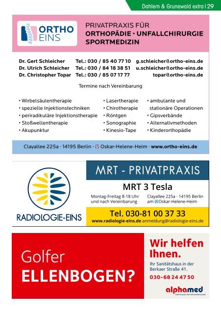 Dahlem & Grunewald extra APR/MAI 2017