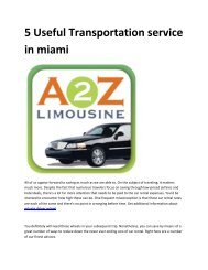 5 Transportation service in miami