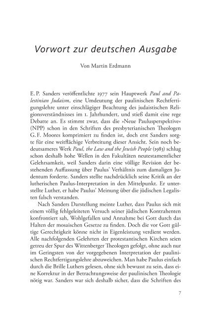 Stephen Westerholm: Angriff auf die Rechtfertigung