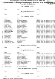 Sommer Jugend Kreismeisterschaften vom 14.07. - 17.07.2011 TC ...