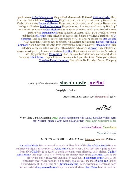 sheet music songs