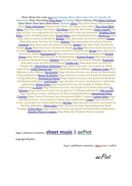 sheet music songs