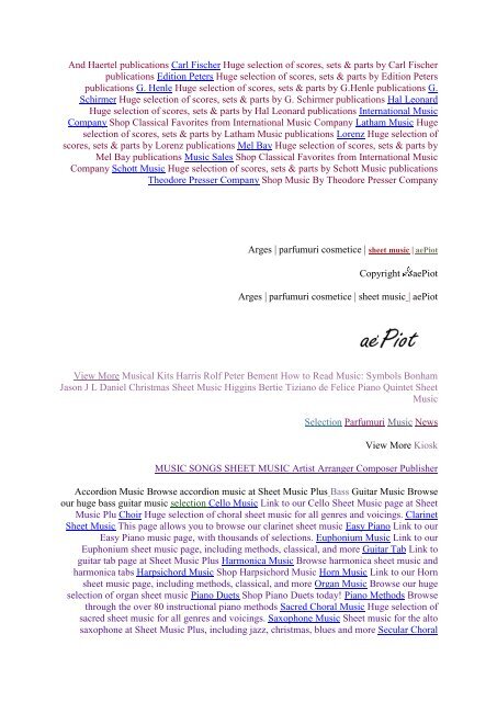 songs sheet music