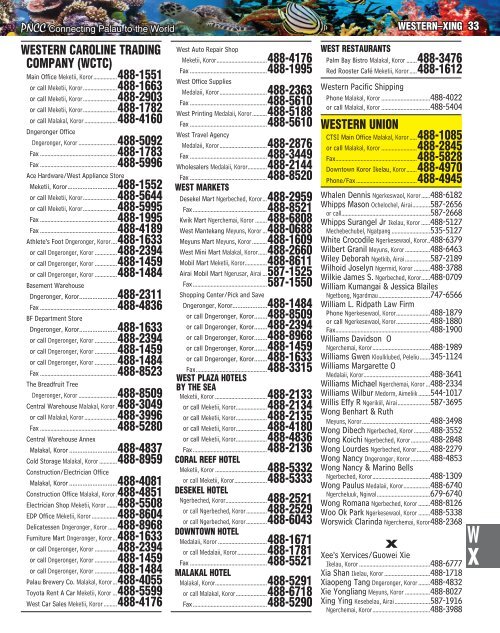 PAL 2018 Alphabetical White Pages