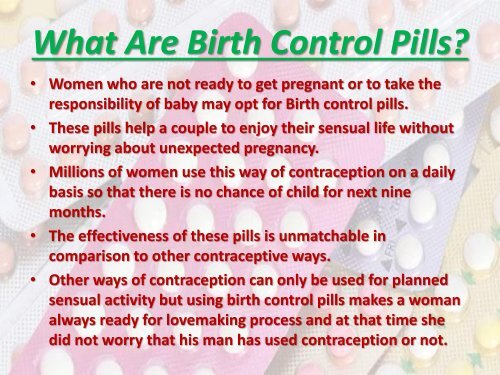 Prefer Birth Control Pills For Safe Avoidance Of Pregnancy