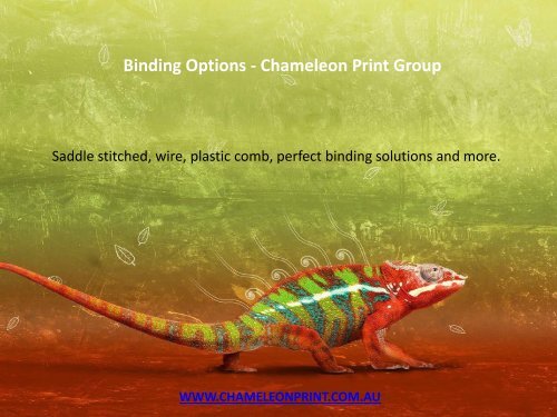 Binding Options - Chameleon Print_ Group