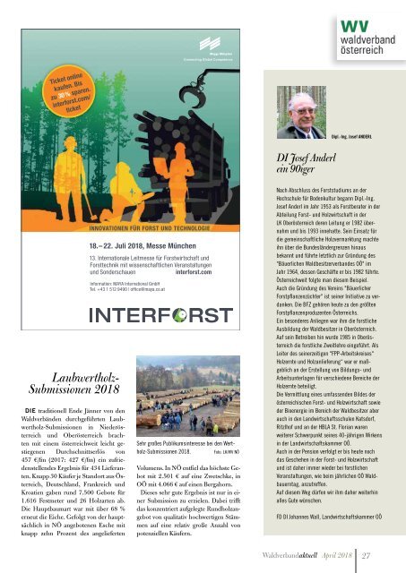 Waldverband Aktuell - Ausgabe 2018-02