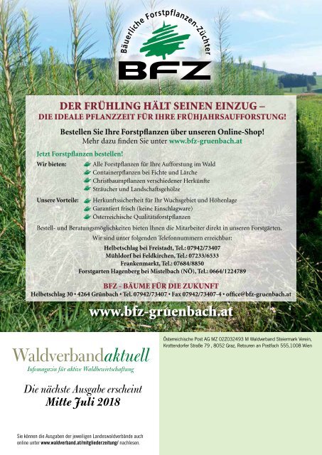 Waldverband Aktuell - Ausgabe 2018-02