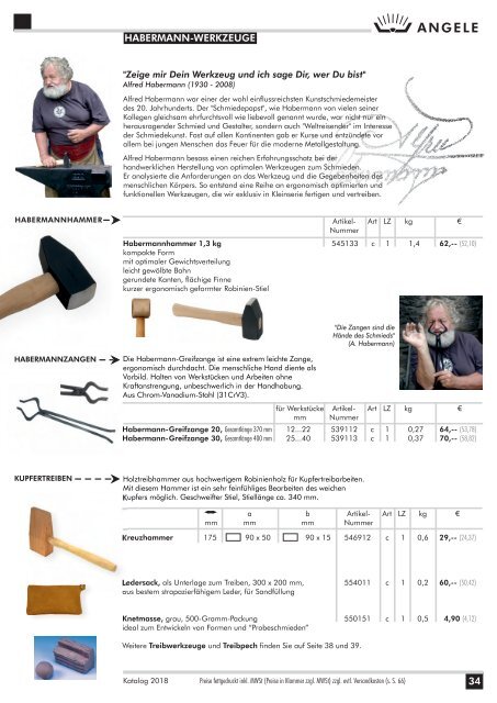 Angele Schmiedetechnik Katalog 2018