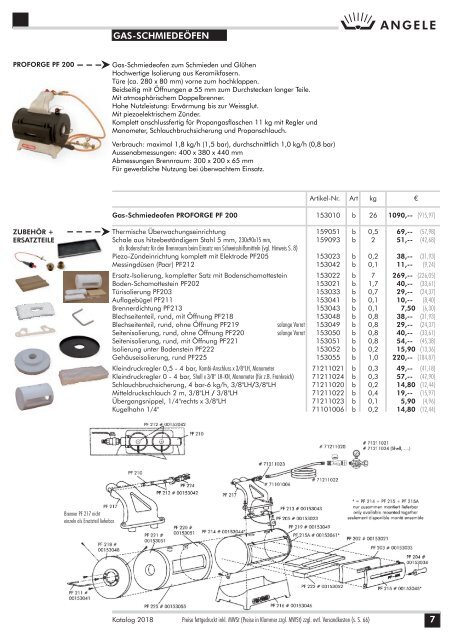 Angele Schmiedetechnik Katalog 2018