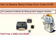 Resolve Sharp Printer Error Code h4-00? 1-800-213-8289