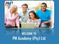 PMP Certification Training at PM Academy in South Africa