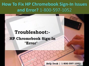 1-800-597-1052 Fix HP Chromebook Sign-In Issues and Error