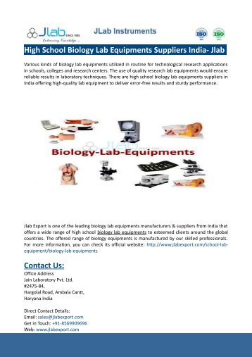 Biology Lab Equipments Magazines