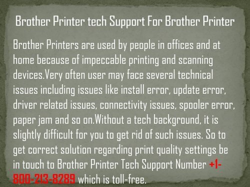 Brother Printer tech Support or Call +18002138289