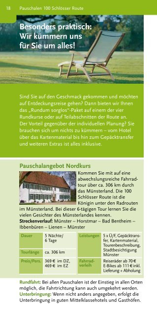 Katalog 100 Schlösser Route Münsterland