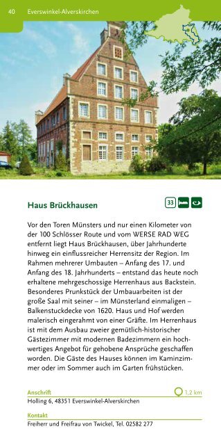 Katalog 100 Schlösser Route Münsterland