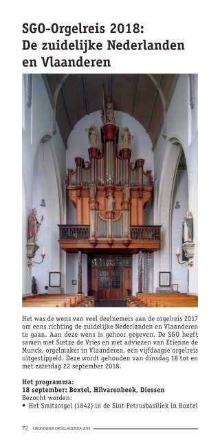Groninger Orgelagenda 2018