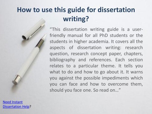 Dissertation writing guide that will show you the right direction.