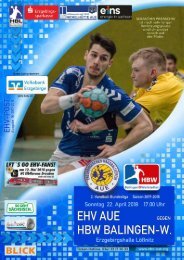 EHV-POST: EHV Aue gegen HBW Balingen-Weilstetten