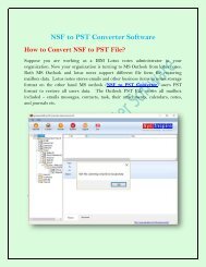 NSF to PST Converter Software