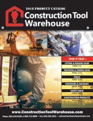 2018 Construction Tool Warehouse Catalog