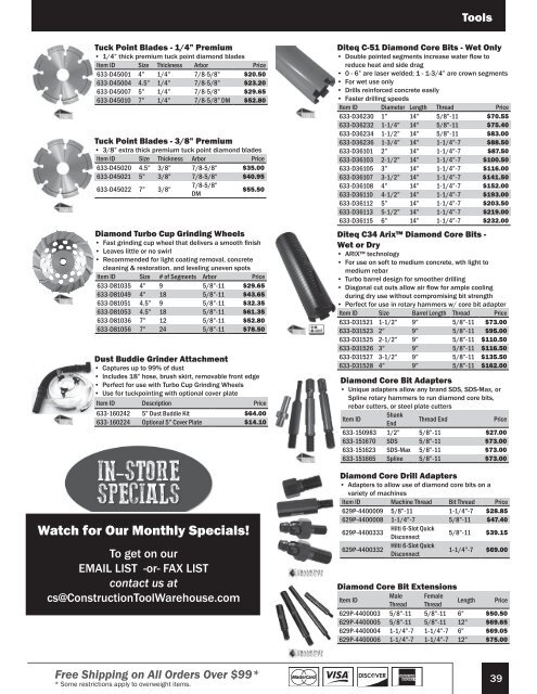 2018 Construction Tool Warehouse Catalog