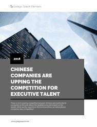 Chinese Companies are Upping the Competition for Executive Talent