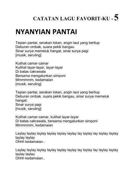 CATATAN LAGU kecil