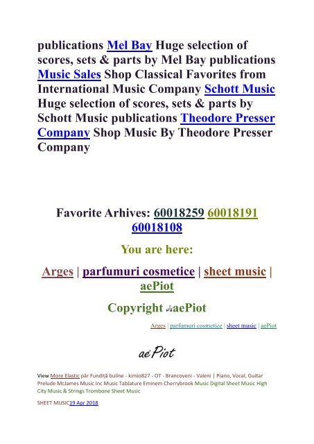 sheet music songs