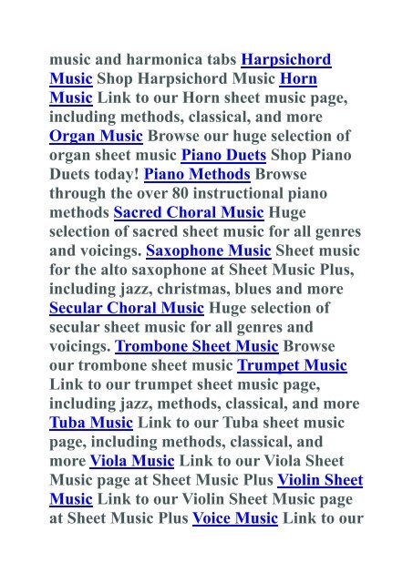 sheet music songs