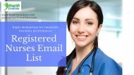 Registered Nurses Email List | State Licensed Nurses Mailing Lists