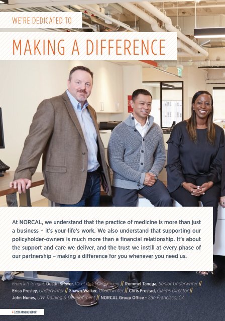 NORCAL Group 2017 Annual Report