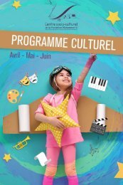 Programme culturel 