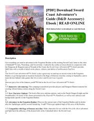 [PDF] Download Sword Coast Adventurer's Guide (D&D Accessory) Ebook  READ ONLINE