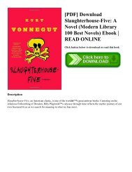 [PDF] Download Slaughterhouse-Five A Novel (Modern Library 100 Best Novels) Ebook  READ ONLINE