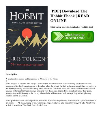 [PDF] Download The Hobbit Ebook  READ ONLINE