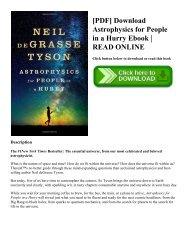 [PDF] Download Astrophysics for People in a Hurry Ebook  READ ONLINE