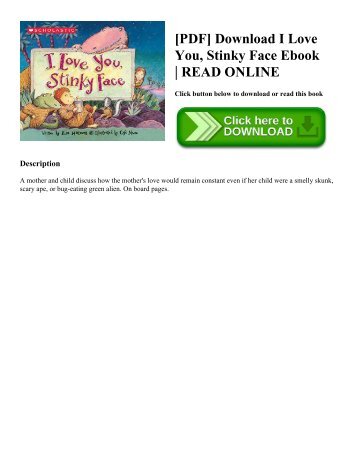 [PDF] Download I Love You  Stinky Face Ebook  READ ONLINE